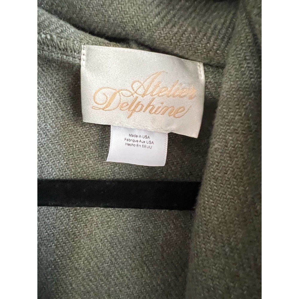 Atelier Delphine Antwerp Haiti Coat in Fern Herringbone sz M - Picture 7 of 10
